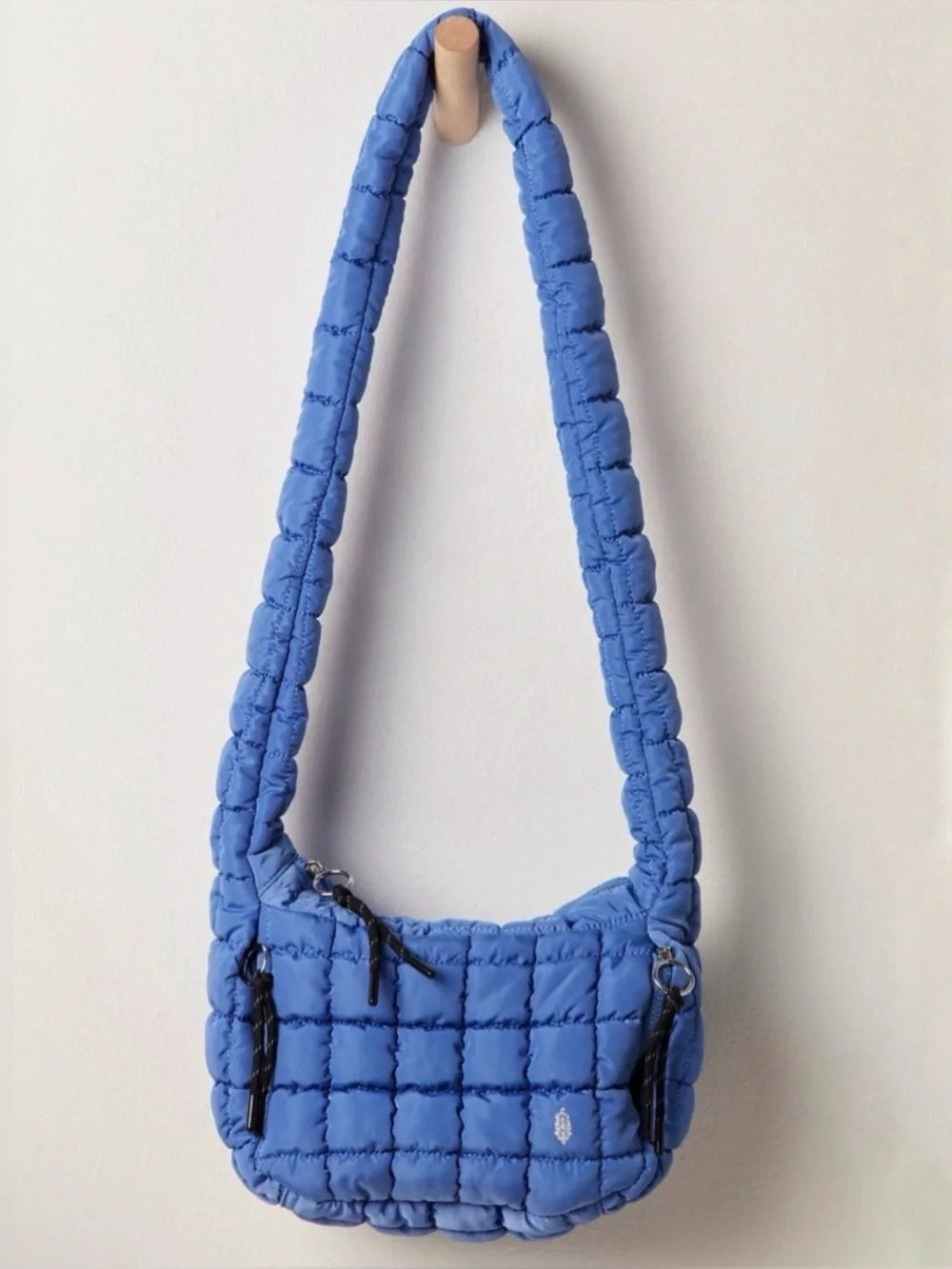 Free People Movement Blueberry Blue Quilted Baby Carryall Sling Bag